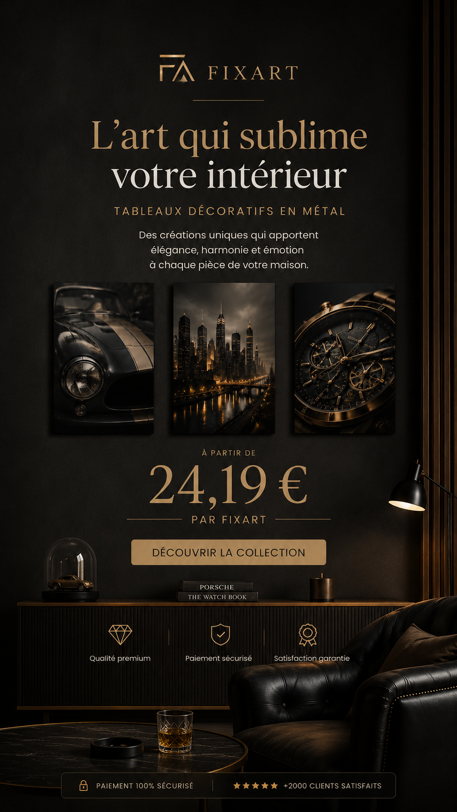 Tableaux métalliques modernes FixArt à prix accessible