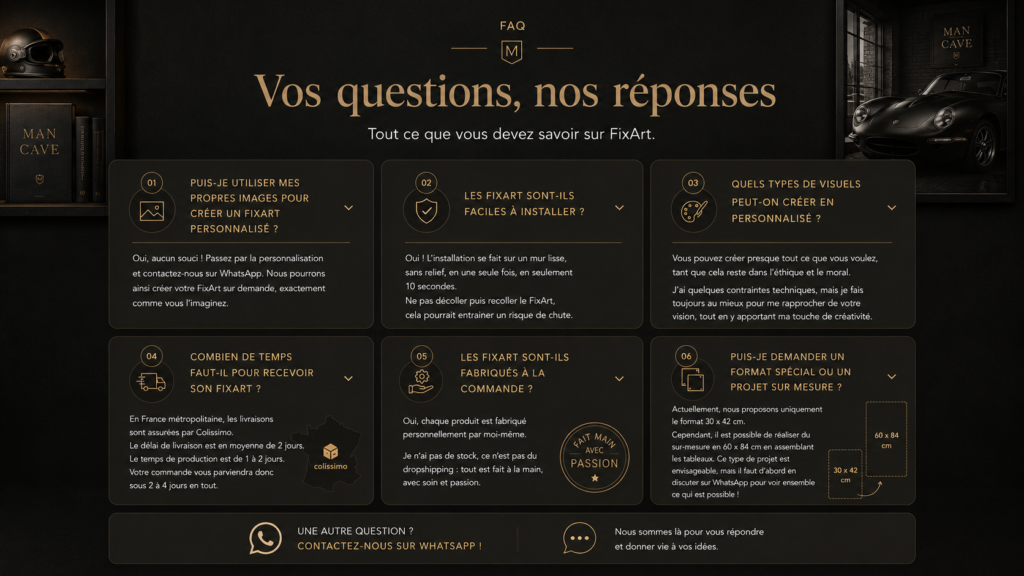 FAQ sur les tableaux métalliques FixArt