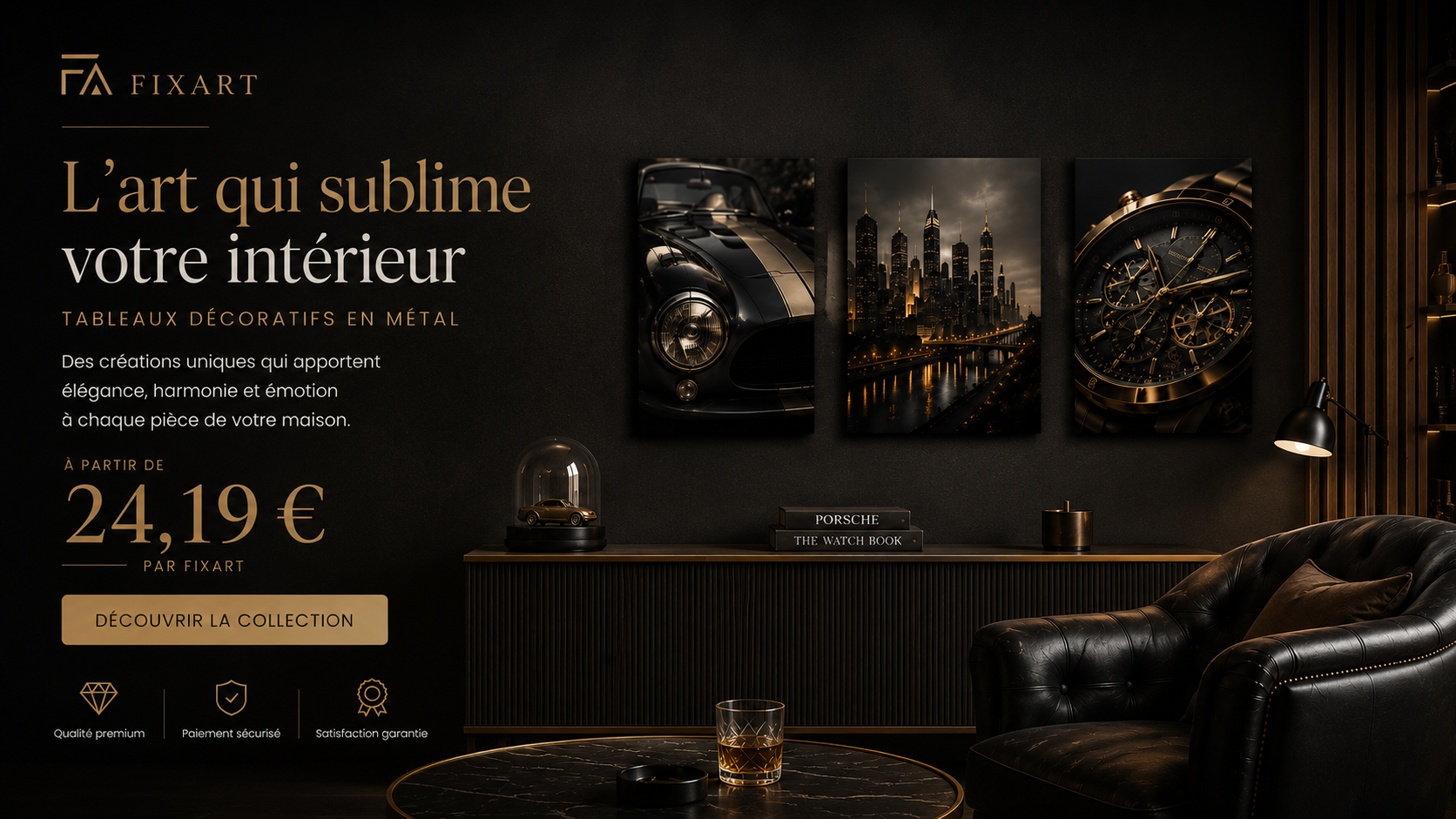 Tableaux métalliques modernes FixArt à prix accessible