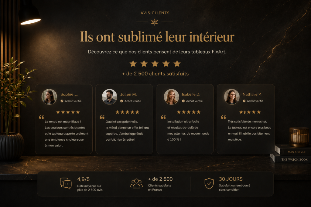 Avis clients sur les tableaux métalliques FixArt